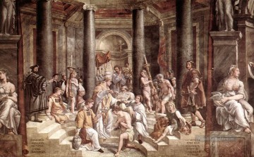 Die Taufe von Constantine Renaissance Meister Raphael Ölgemälde